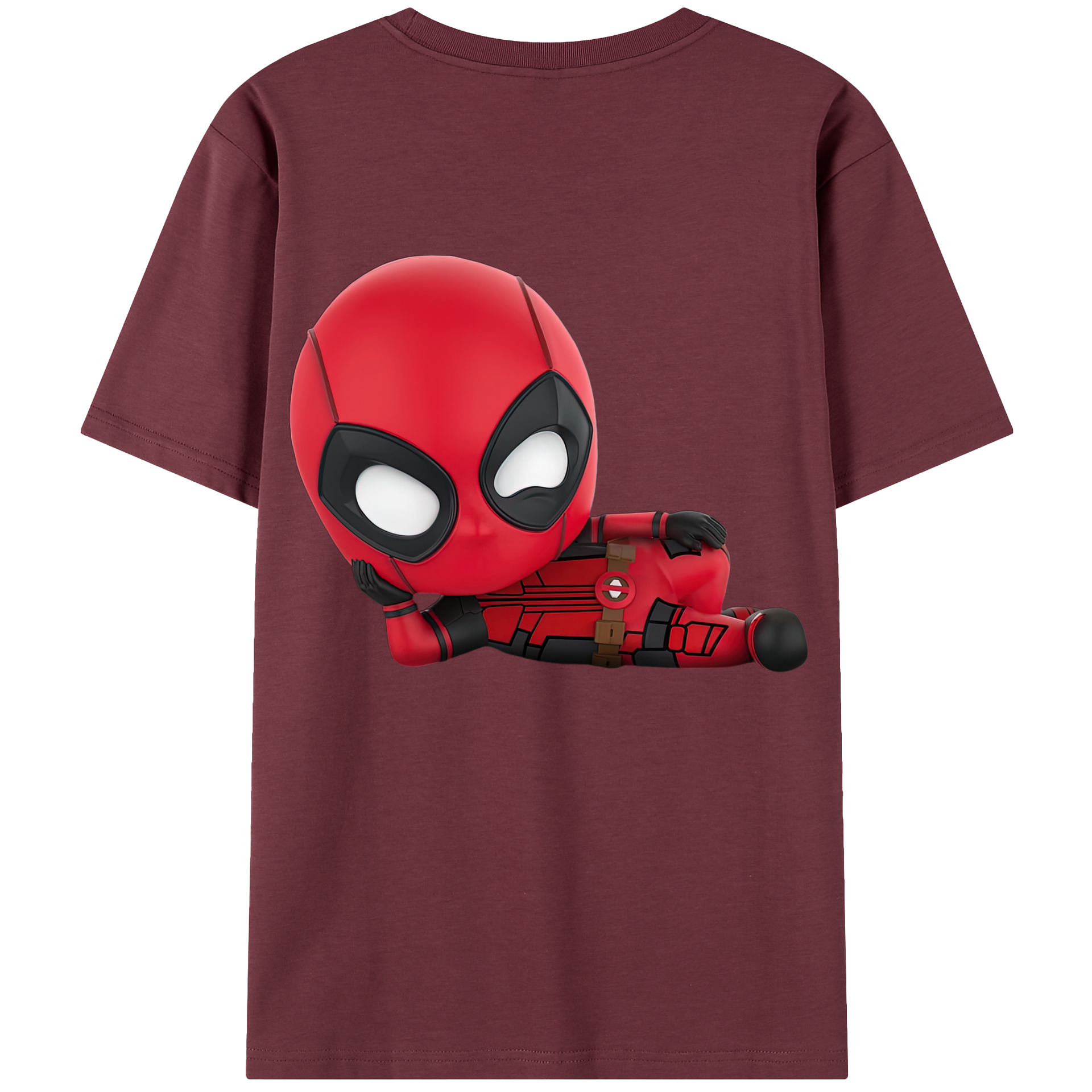 （画像用） Deadpool デッドプール 綿100％半袖Tシャツ（背面プリント）